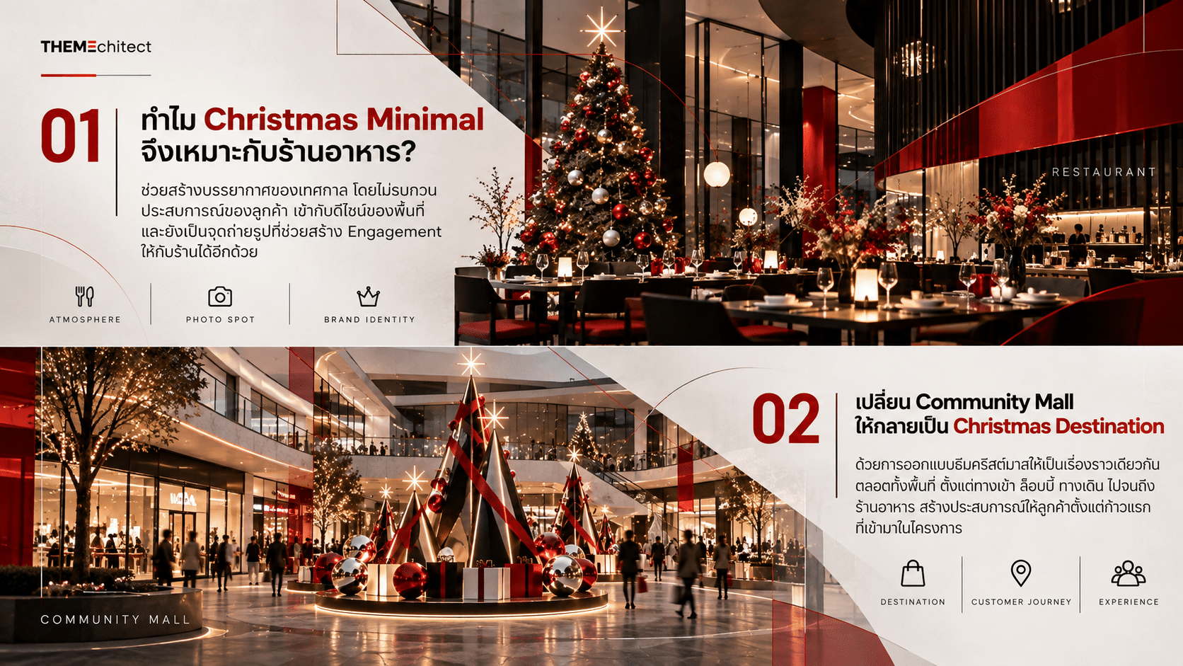 Christmas Minimal: เทรนด์ตกแต่งคริสต์มาสเรียบหรู สำหรับร้านอาหารและ Community Mall 3 tht blog Christmas Minimal 2