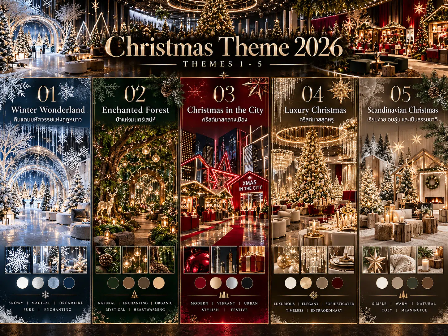 ธีมคริสต์มาส 2026: 10 ไอเดีย Christmas Theme สำหรับงานองค์กร 2 ไอเดียธีมคริสต์มาสสำหรับงานอีเวนต์องค์กร